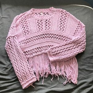 Free people crochet sweater
